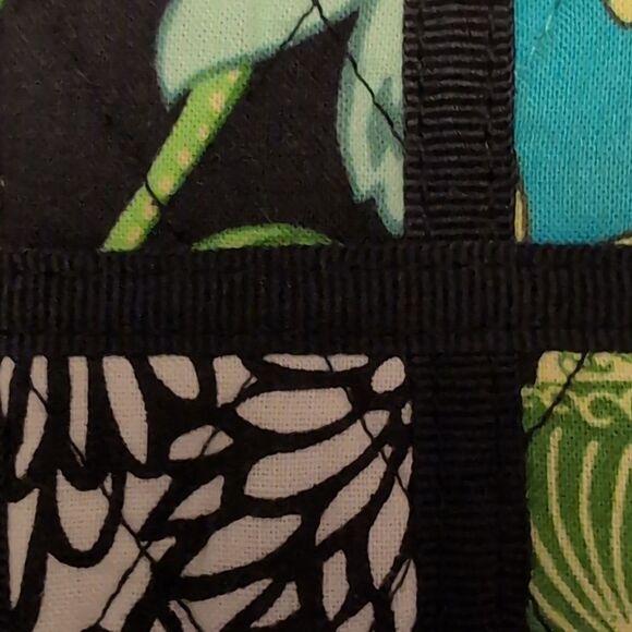 Vera Bradley Green Patchwork Geometric Pouch Coin Card Holder - Picture 3 of 7